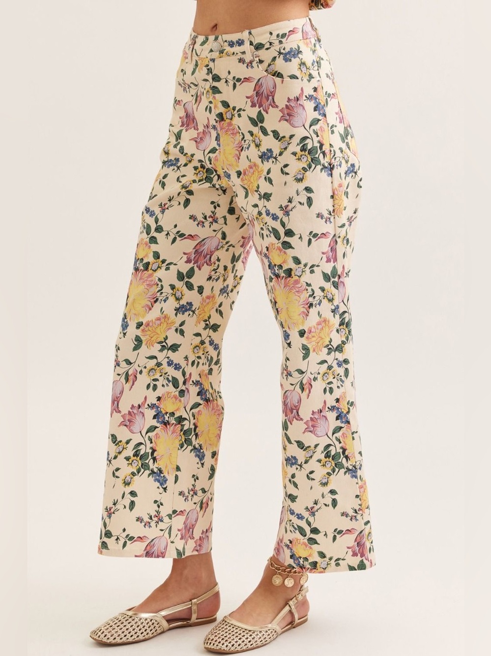 Floral Print Straight Leg Pant
